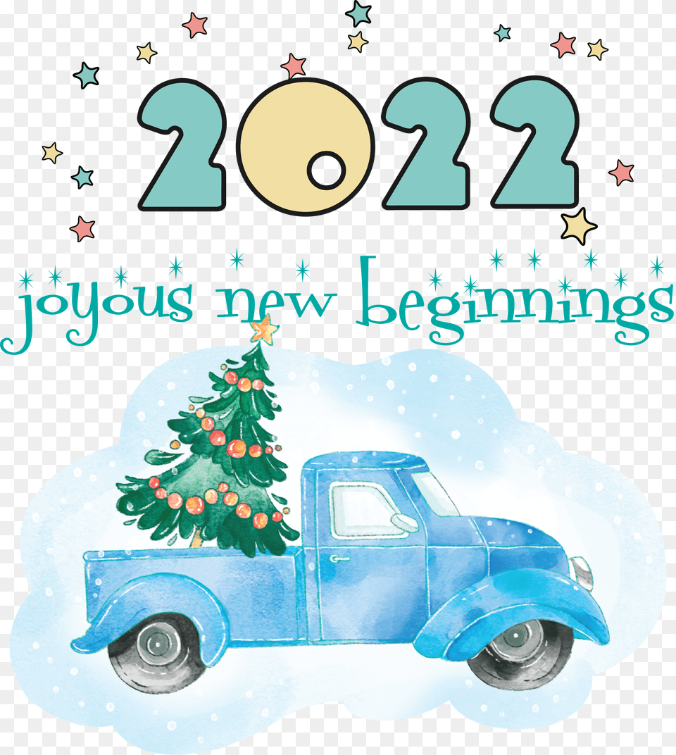 New Year Christmas Day Holiday For New Year 2022, Machine, Wheel, Car, Transportation Free Png Download