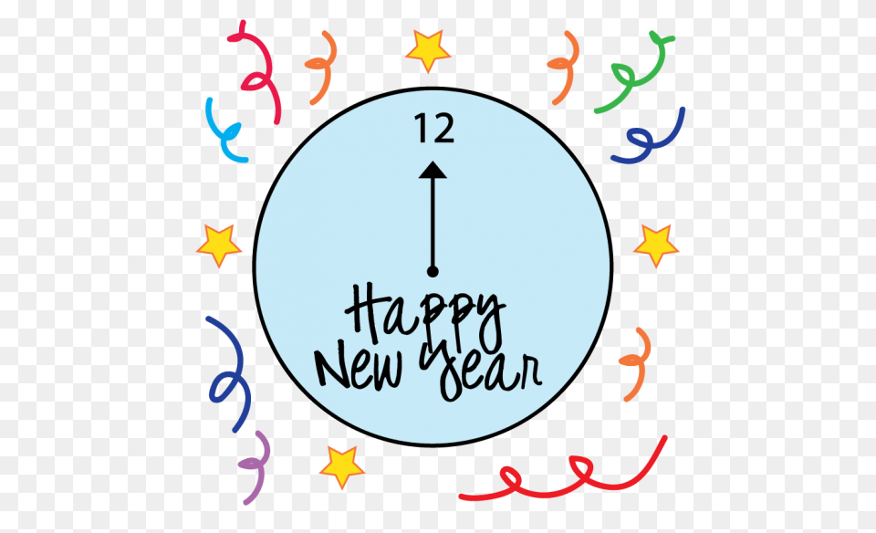 New Year Clock Clip Art, Text, Symbol Free Transparent Png