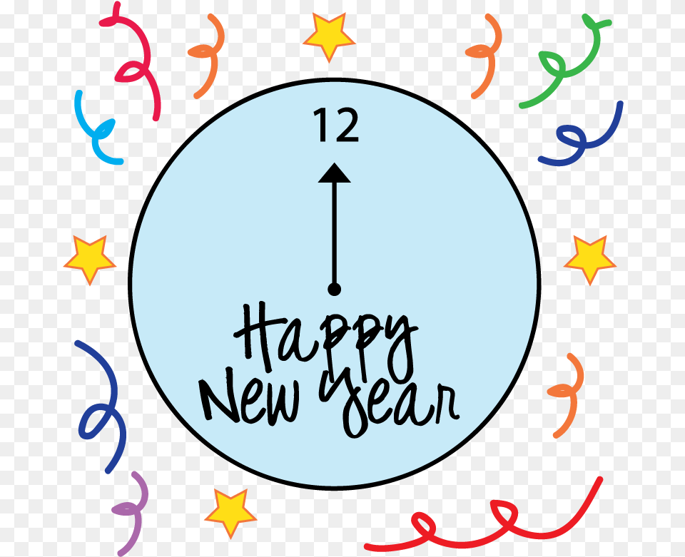 New Year Clock Clipart New Years Clipart Text, Symbol Free Transparent Png