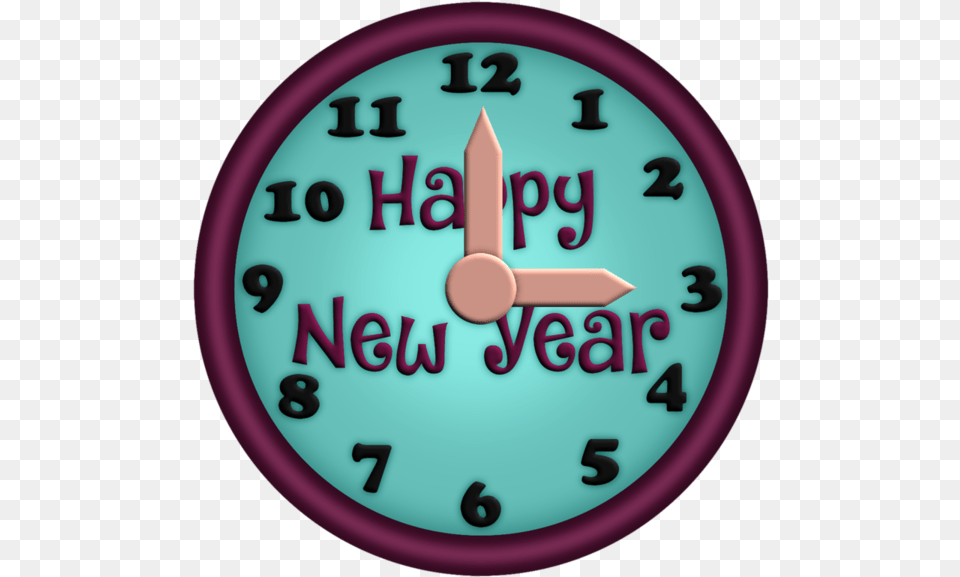 New Year Clocks Wall Clock, Analog Clock, Birthday Cake, Cake, Cream Free Png