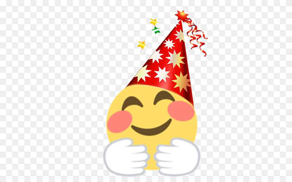 New Year Emoji Happy Hug Day 2019 Highresolution Happy Hug Day Bestie, Clothing, Hat, Party Hat Free Png