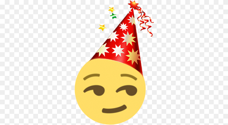 New Year Emoji Smiley New Year Emoji, Clothing, Hat, Party Hat Free Png Download