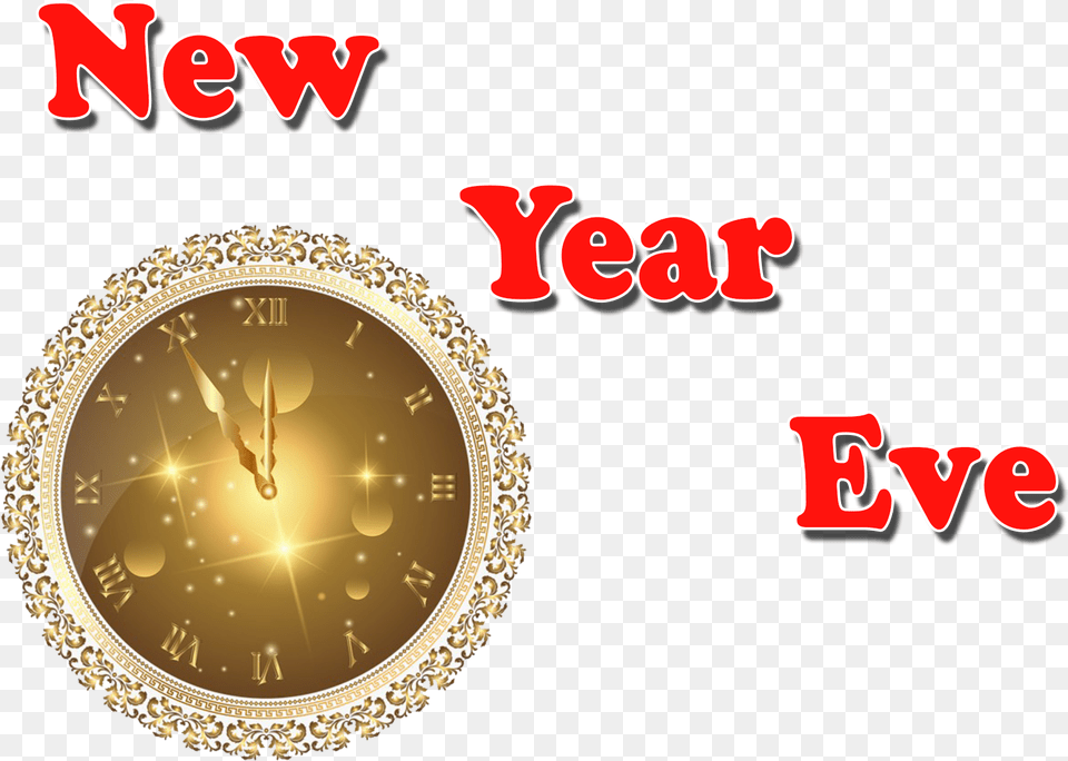 New Year Eve Images Wall Clock, Analog Clock Free Png Download