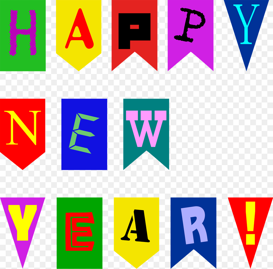 New Year Flags Clipart, Person Png Image