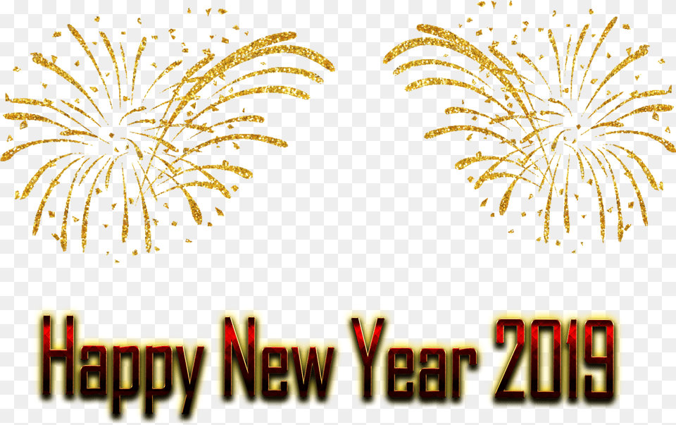 New Year Download Happy 2019 Transparent Background, Fireworks Free Png