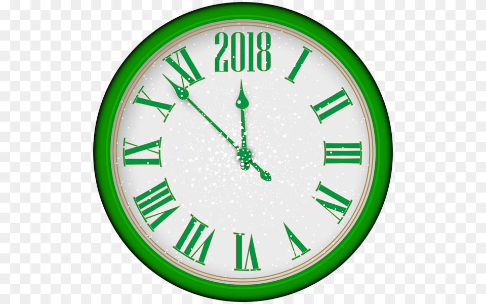 New Year Green Clock Tree Clip Gallery, Analog Clock, Wall Clock, Disk Png Image