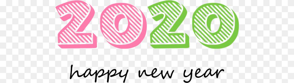 New Year Green Text Font For Happy 2020 2020 Icon, Number, Symbol Png Image