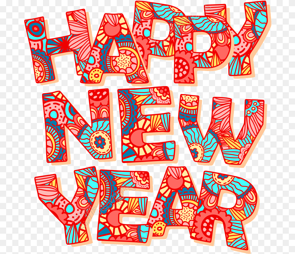 New Year Images Happy New Year Background Chinese New Year, Art, Pattern, Collage, Drawing Free Png Download