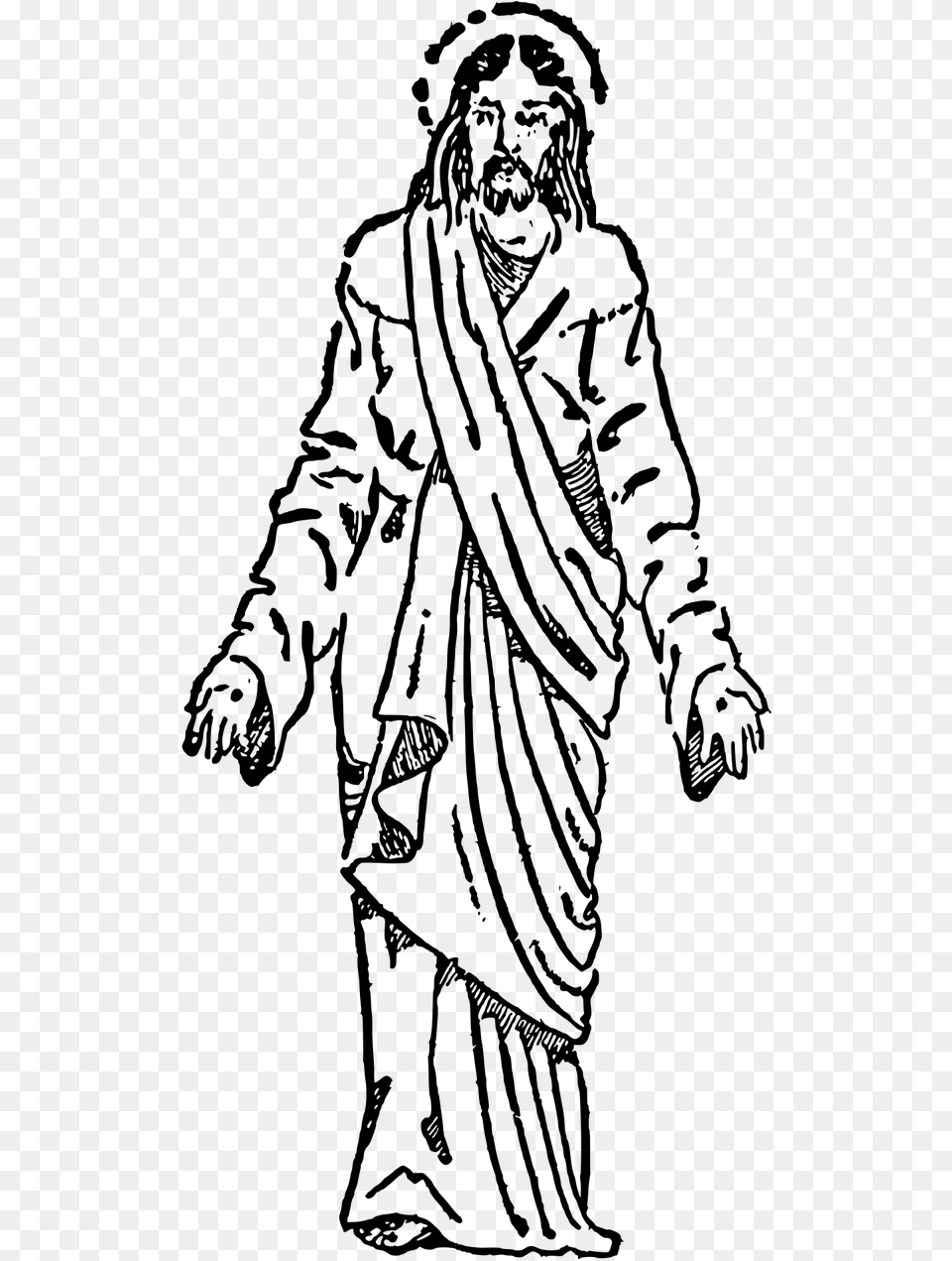 New Year Jesus, Gray Free Png