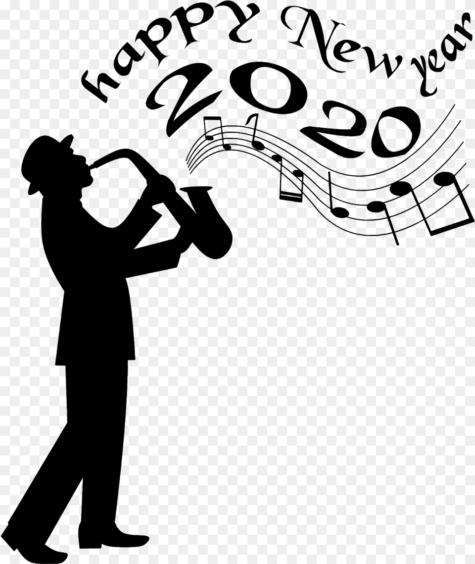 New Year Music 2020, Gray Png Image