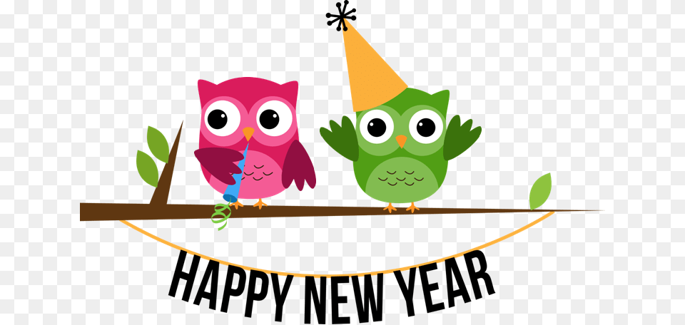 New Year Owl Clipart, Clothing, Hat, Animal, Bird Free Transparent Png