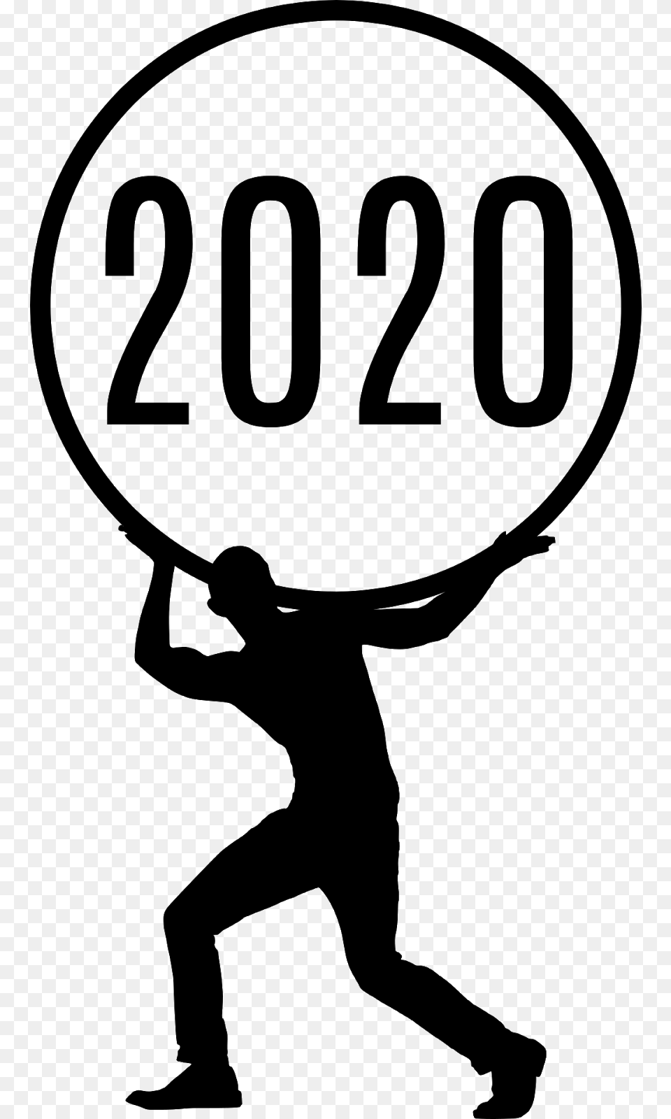 New Year Pulling Year 2020, Gray Free Png