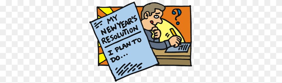 New Year Resolution Clip Art, Book, Publication, Comics, Text Png Image