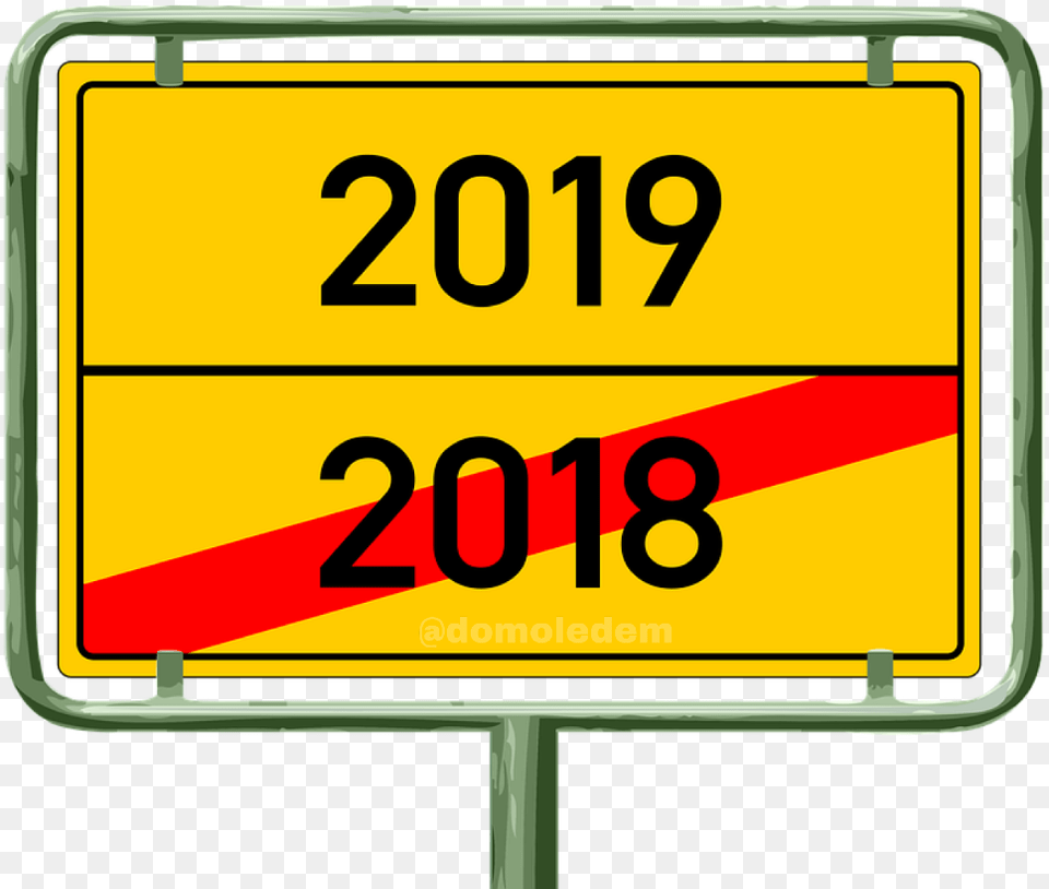 New Year S Eve 2019 2018 New Year S Day Aspettando Capodanno 2019, Sign, Symbol, Road Sign, Bus Stop Free Transparent Png