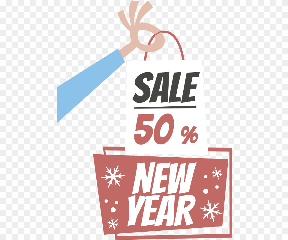 New Year Sale Shopping Bags Sticker Tenstickers Illustration, Advertisement, Poster, Text, Number Free Transparent Png