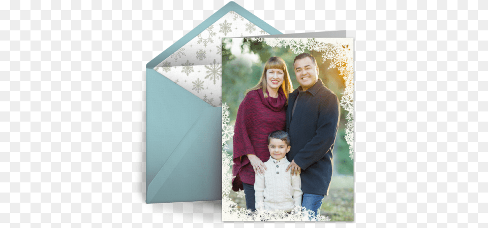 New Year Snowflake Frame Photograph, Adult, Sweater, Sleeve, Person Free Png Download