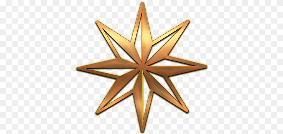 New Year Star, Star Symbol, Symbol, Cross, Gold Free Png Download