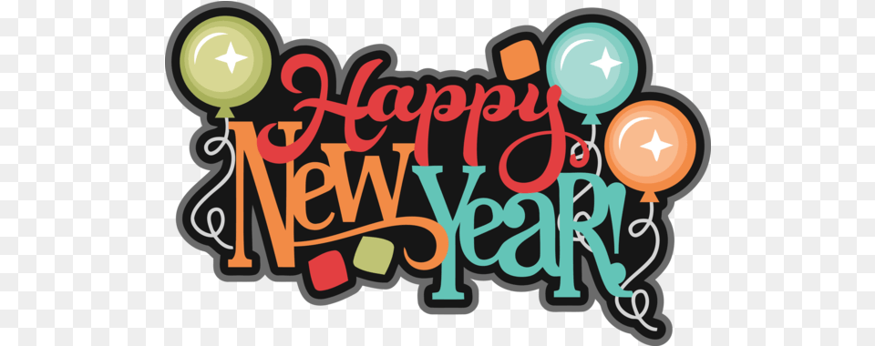 New Year Text Font Logo For Happy Lyrics Icon Transparent Background Happy New Year Clip Art, Person, People, Balloon, Cream Free Png Download