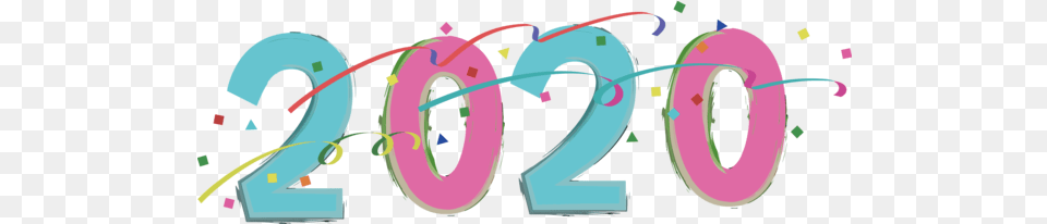 New Year Text Pink Font For Happy 2020 Day Hq 2020 Animated Number, Symbol Free Transparent Png