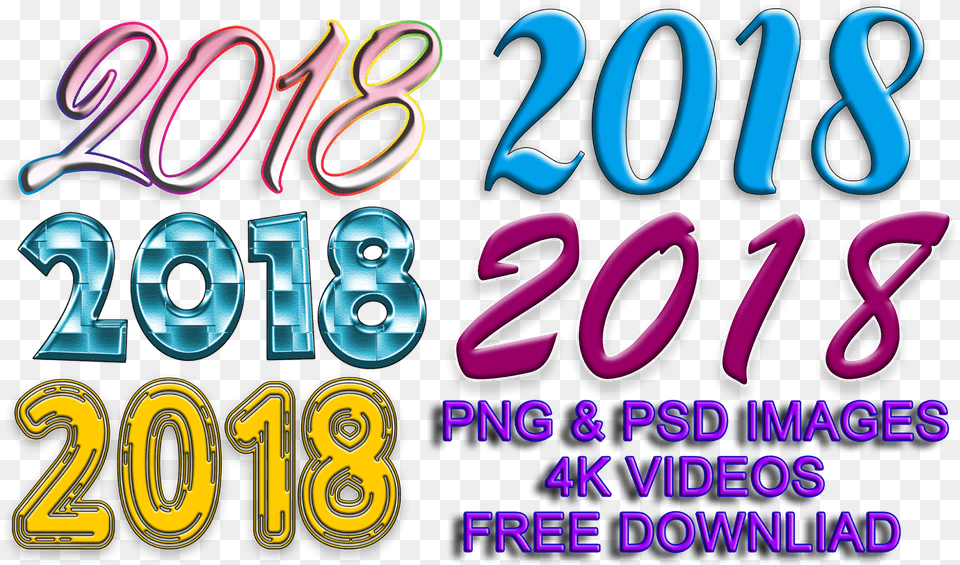New Year Whatsapp 2018 3d Hd Images Oval, Light, Text, Symbol, Number Png Image