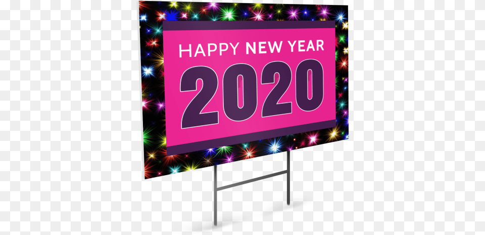 New Year Yard Sign Template Preview Billboard, Advertisement, Electronics, Screen, Computer Hardware Png Image