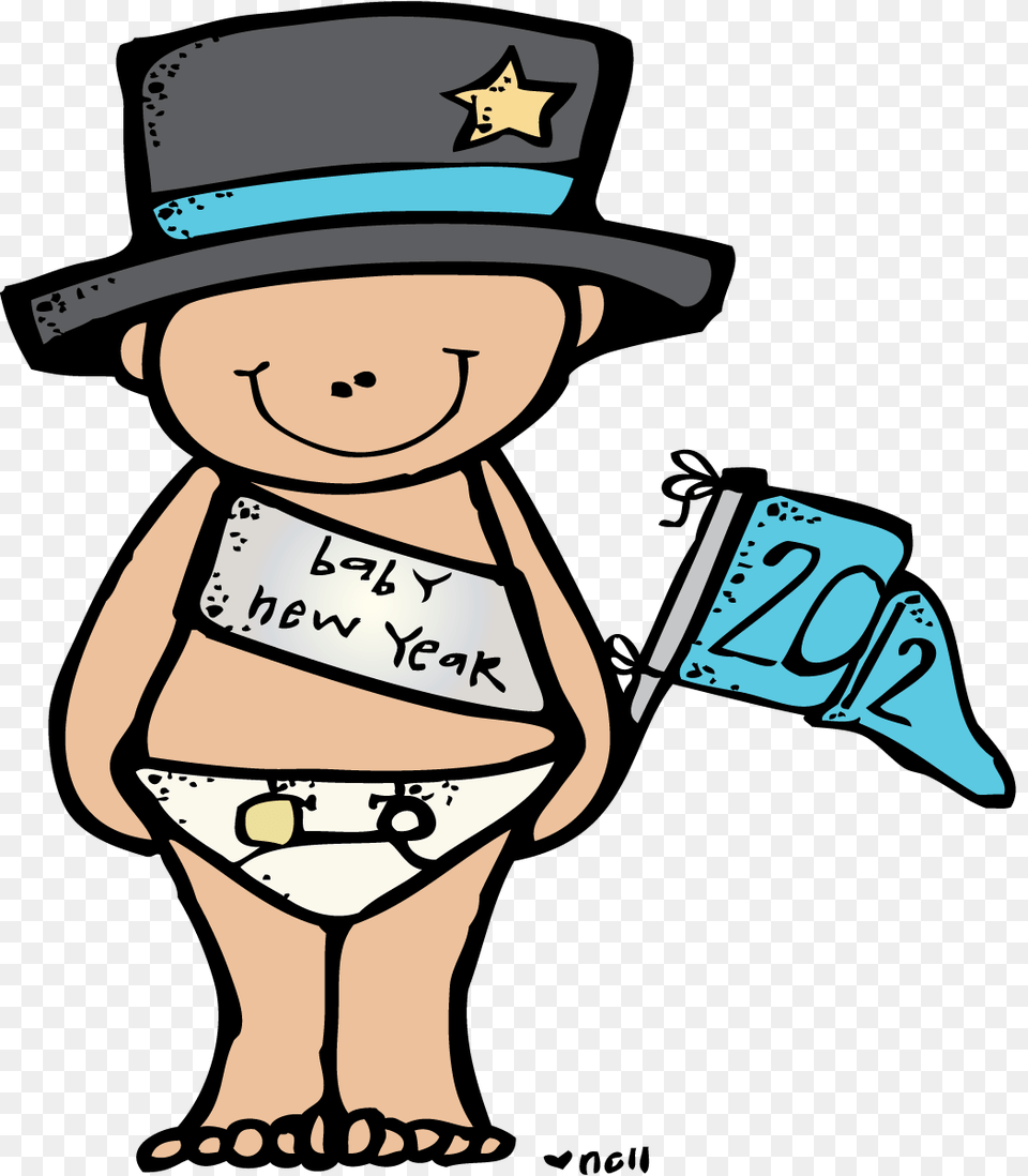 New Years Baby Clipart, Book, Publication, Comics, Person Png