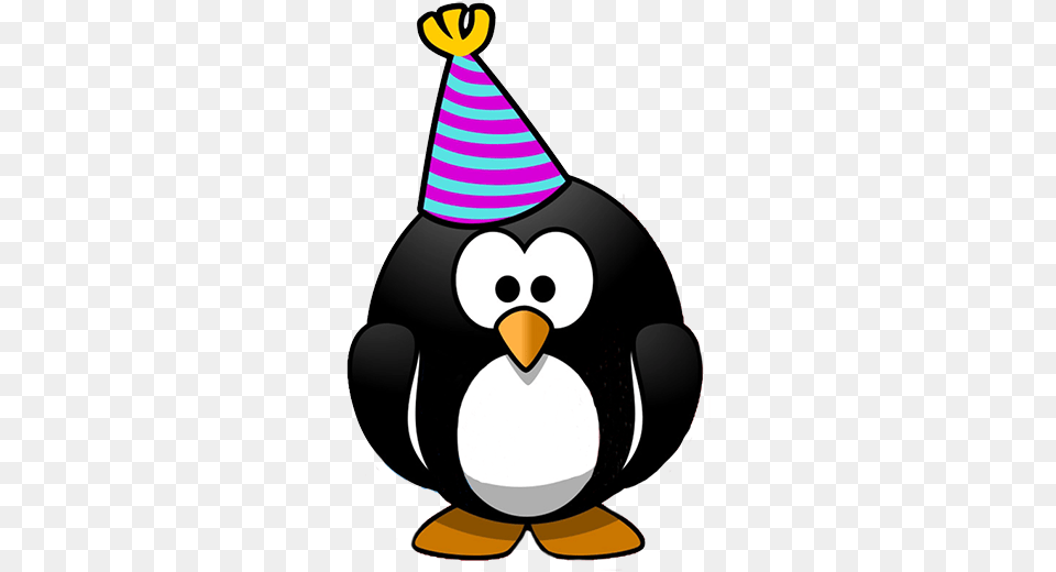 New Years Clipart Happy Birthday Meme Penguin, Clothing, Hat, Animal, Bird Free Png Download