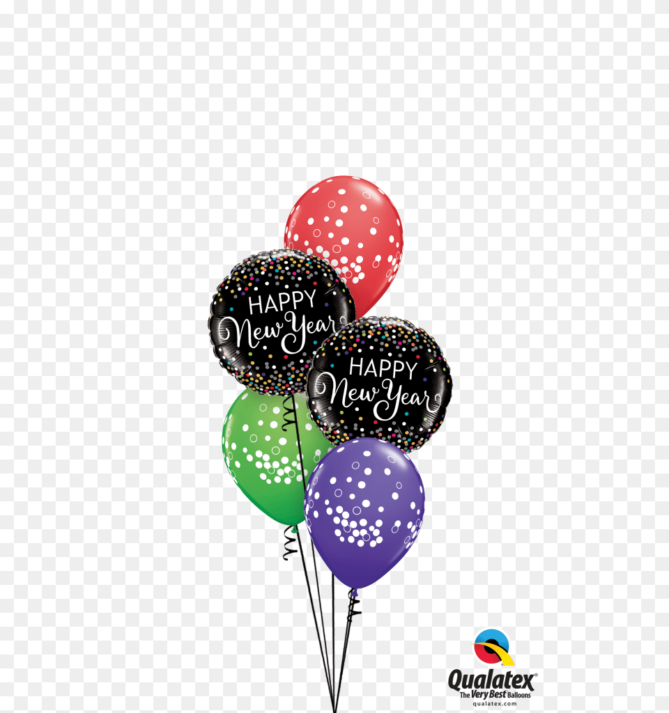 New Years Confetti Sparkles Balloon Bouquet At London Happy 1st Birthday Balloons Free Transparent Png