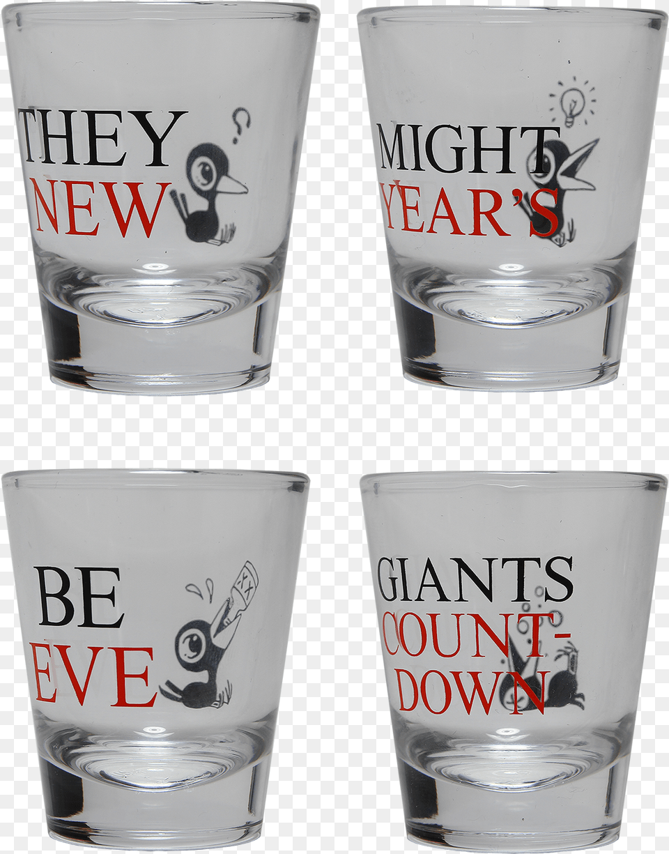 New Years Countdown Shot Glass Set Top News, Cup, Alcohol, Beverage, Liquor Png