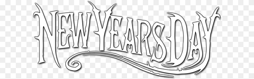 New Years Day Band Logo Qyxwsrmerrychristmas2020site New Years Day Band Art, Calligraphy, Handwriting, Text Png Image