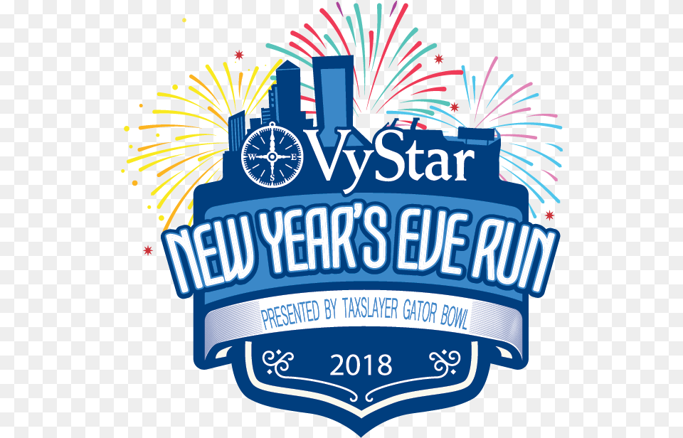 New Years Eve Run 2018 Logo Language, Fireworks, Dynamite, Weapon Free Png Download