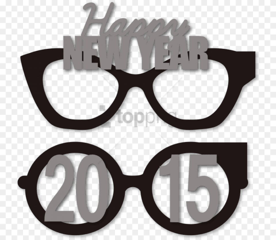 New Years Glasses Image With Accessories, Goggles, Bulldozer, Machine Free Transparent Png