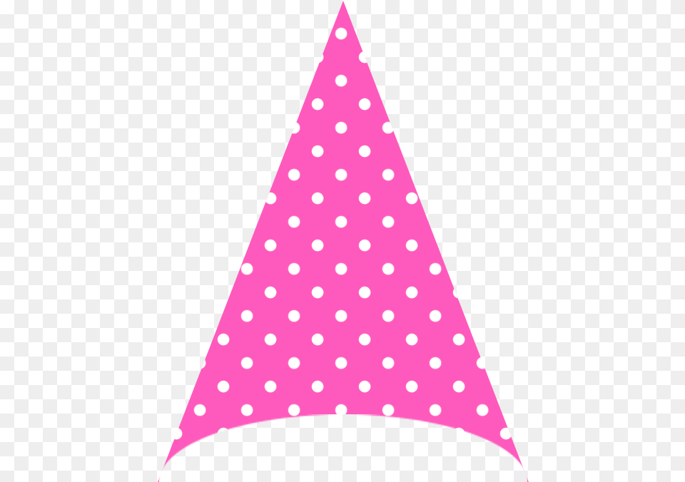 New Years Party Hat Pink Birthday Party Hat Transparent Background, Clothing, Triangle, Pattern, Party Hat Free Png