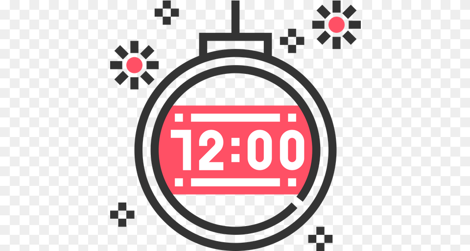 New Yearseve Icon Of Colored Outline Style Available In New Years Eve Icon, Clock, Digital Clock Free Transparent Png