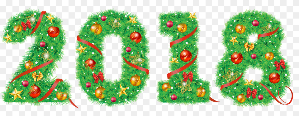 New Yearu0027s Eve2018balltapechristmas Tree Image, Number, Symbol, Text, Green Free Png