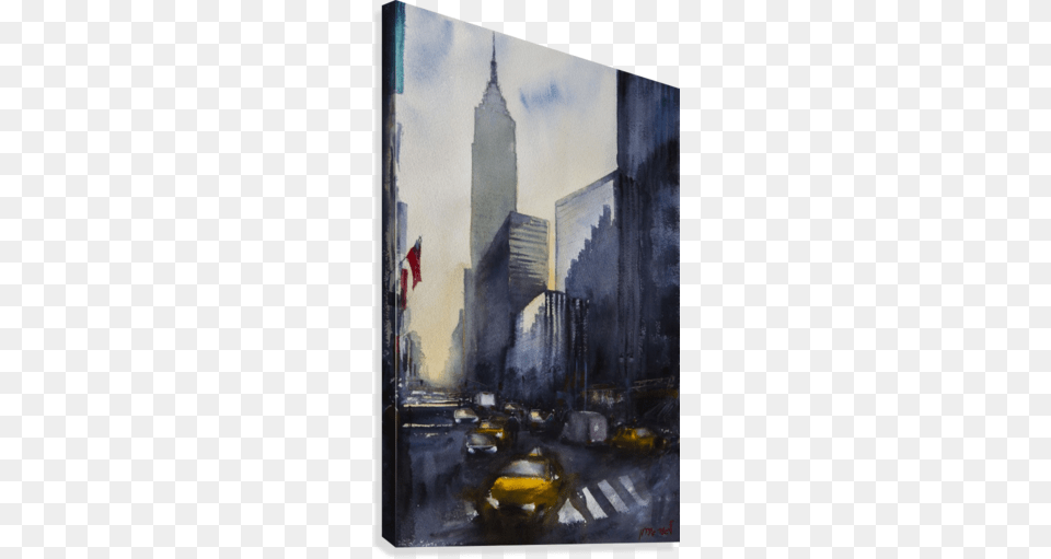 New York Avenue Usa Canvas Print Skyscraper, Urban, City, Metropolis, Road Free Png
