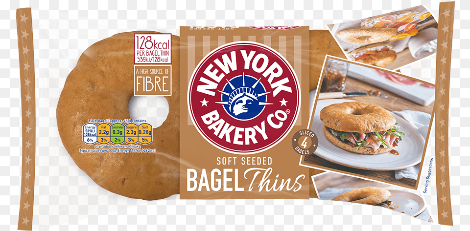 New York Bagel Thins, Bread, Food, Burger Png Image