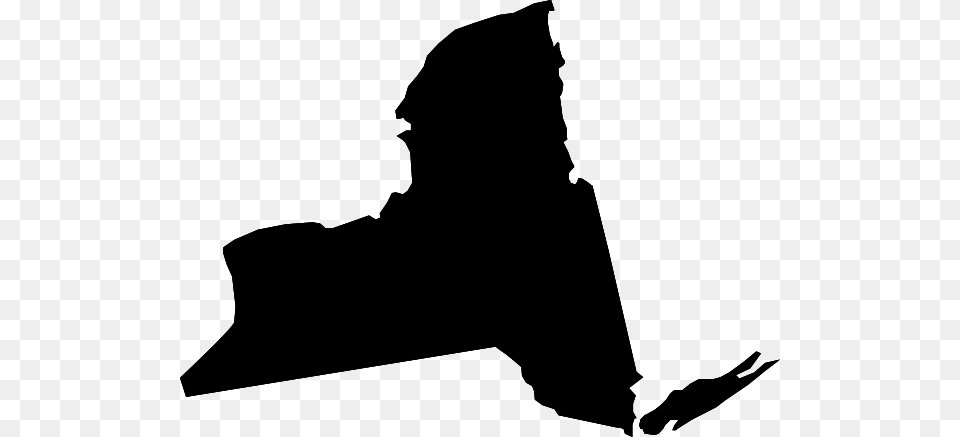 New York Black State Shape Clip Art, Silhouette, Person, Kneeling, Stencil Free Png Download