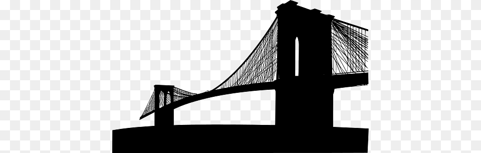 New York Brooklyn Bridge Silhouette, Suspension Bridge Free Transparent Png