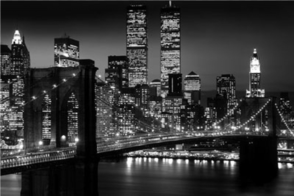 New York City Brooklyn Bridge New York Skyline Frame, Metropolis, Urban, Architecture, Building Free Png