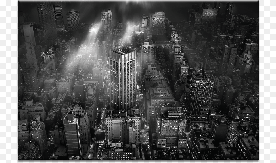New York City City Black And White Mist, Urban, Outdoors, Metropolis, Building Png Image