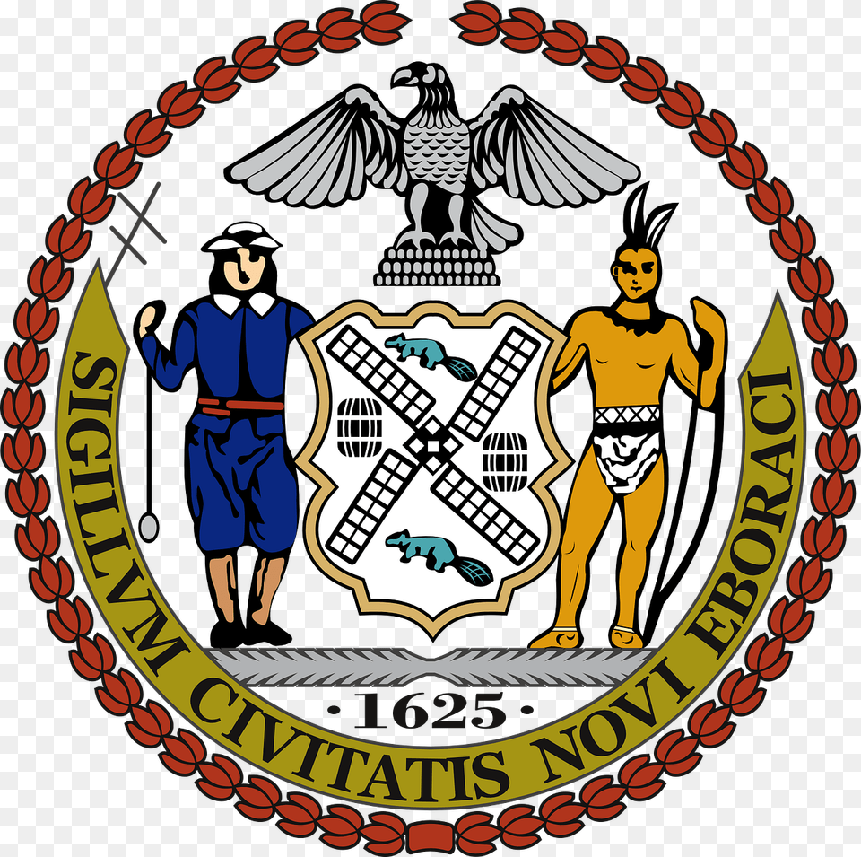 New York City Council Seal, Emblem, Symbol, Logo, Person Png Image
