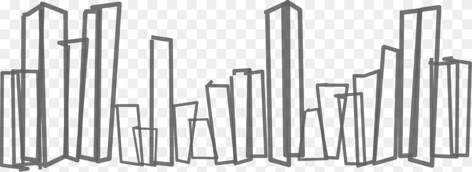 New York City Drawing Silhouette Pencil, Fence, Gate Free Transparent Png