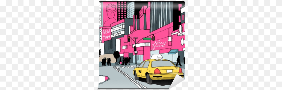 New York City Lights New York Taxis Illustration, Street, Urban, Neighborhood, Road Free Png Download