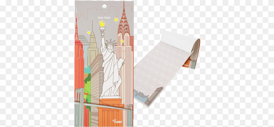 New York City Magnetic Notepad Art, Adult, Wedding, Person, Woman Png Image