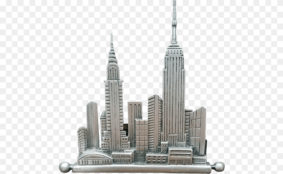 New York City Nyc Skyline Brooch With The Empire State Tower Block, Urban, Architecture, Building, High Rise Png Image