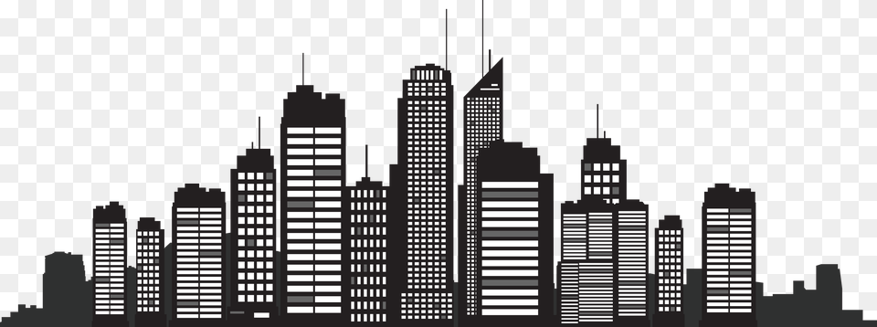 New York City Silhouette Skyline Cityscape New York Buildings Silhouette, Architecture, Metropolis, Urban, High Rise Free Png