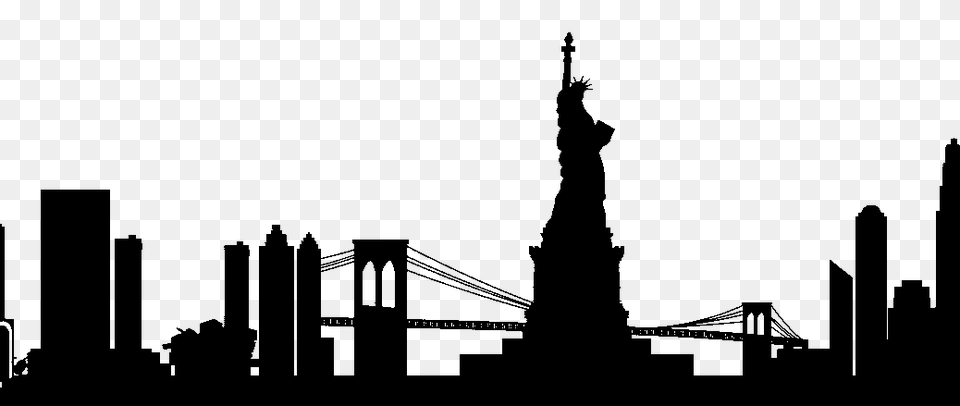 New York City Skyline, Metropolis, Silhouette, Urban, Art Free Transparent Png