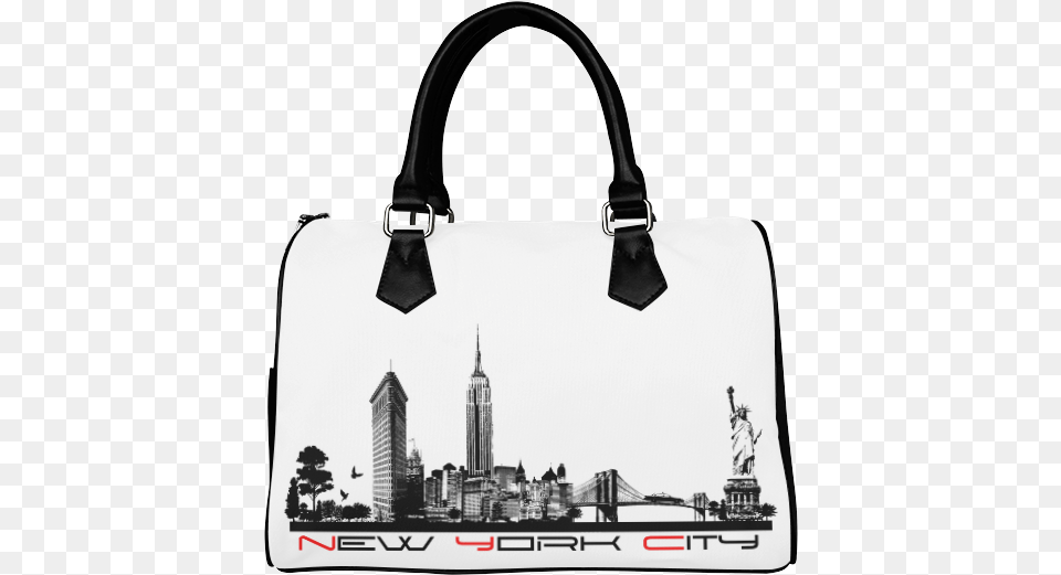 New York City Skyline 6 Boston Handbag Skull Girl Boston Handbag, Accessories, Bag, Purse, Tote Bag Free Png Download