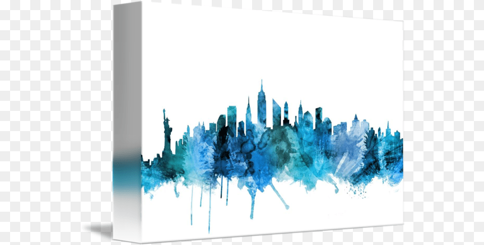 New York City Skyline By Michael Tompsett New York Skyline Canvas Art, Ice, Nature, Outdoors, Snow Png Image